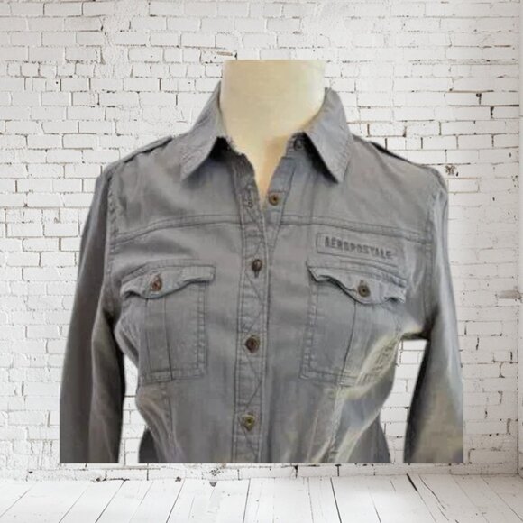 Original Aeropostale Air Force Utility Air Force Style Shirt - Picture 5 of 7